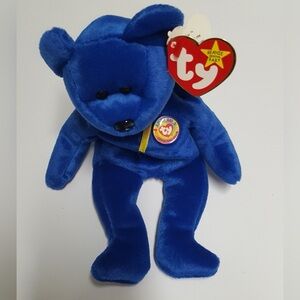 Ty Rare Beanie Baby “Clubby” Deep Blue Plush Toy